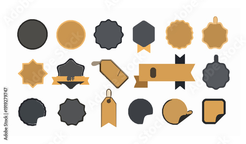 Discount Sale Percent Icon Set Modern Sale Label Collection Vector