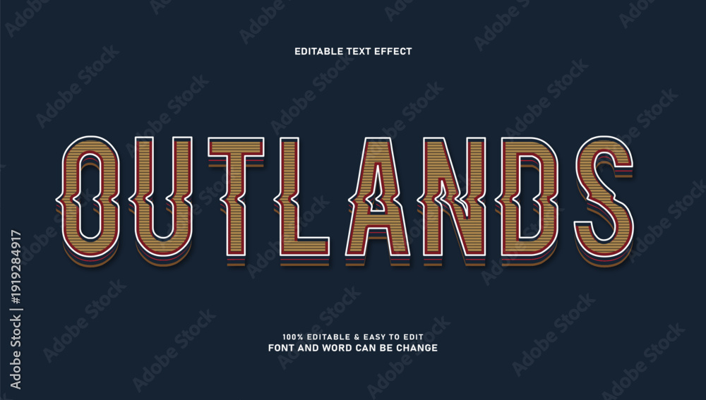 Φωτογραφία Vintage Western Outlands Editable Text Effect with Retro Layered Style