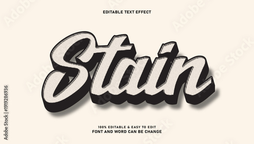 Retro Grainy Stain Text Effect with 3D Shadow Displacement