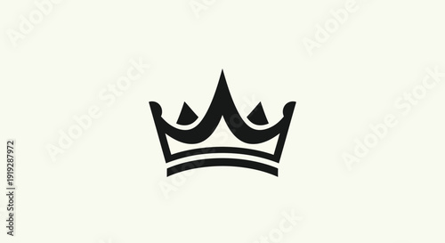 Elegant crown illustration on light background