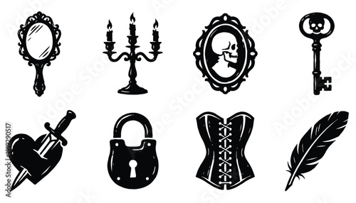 Gothic Vintage Silhouettes Collection