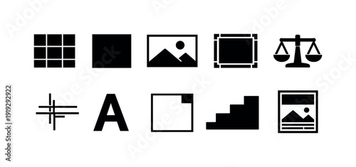 “tool theme line icon set. Work, repair icons collection in outline style”