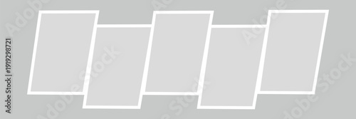 Pictures or photos frame collage. comics page grid layout abstract photo frames and digital photo wall template