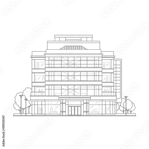 sketch of building