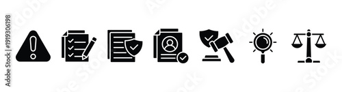 Compliance banner web icon vector illustration concept with icons of rules, standards, policies, requirements, regulations, transparency, and law