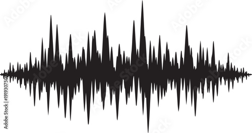 Sound wave patterns on a white background illustration