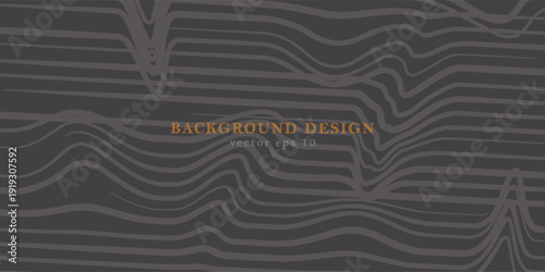 Premium background design (banner) with black line pattern (wave texture). Luxury vector template for formal invite, voucher, prestigious gift certificate
