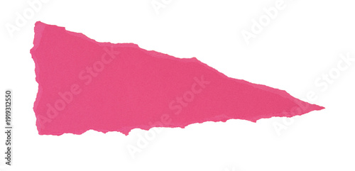 Wallpaper Mural Un morceau de papier brut, de forme triangle, de couleur rose et déchiré sur un fond transparent. Un espace de copie. Torontodigital.ca