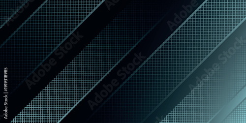 Dark abstract background with modern shiny mesh lines decoration. Futuristic design with minimalist line concept for presentation, brochure, cover, certificate and card. VOL. 2