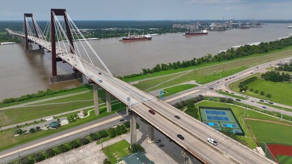 Acrylglasbilder Karlsbrücke Hale Boggs Brücke über Mississippi Louisiana  © Steve Tanner Stock
