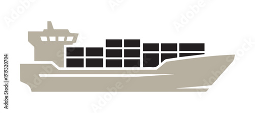 Check out this bright container ship icon! It has a sleek, minimalist design and clean lines, perfect for a range of industries and contexts. Plus, it's part of a larger icon set.


