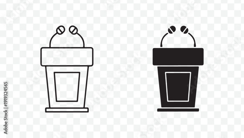 Set of 2 podium icons vector