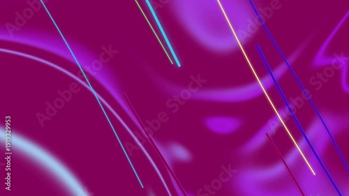 Neon Caustics Abstract Motion Backdrop with Liquid Light in 4K