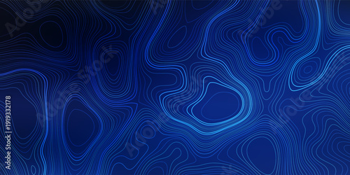 Topographic Abstract Background Overlay Collection with Blue Contour Lines Featuring Elevation Patterns and Organic Terrain Shapes for Modern, Creative, and Scientific Graphics