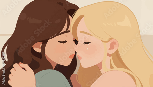 Crying woman finding comfort from partner