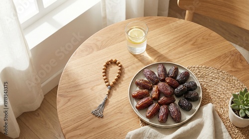 Wallpaper Mural Ramadan Table Top-Down Torontodigital.ca