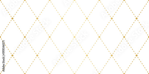 Minimalist elegant luxury gold gradient argyle harlequin diamond rhombus plaid banner seamless pattern