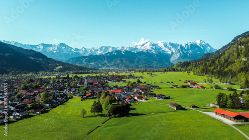 Quadro su tela Scenic Bavarian landscape in early spring