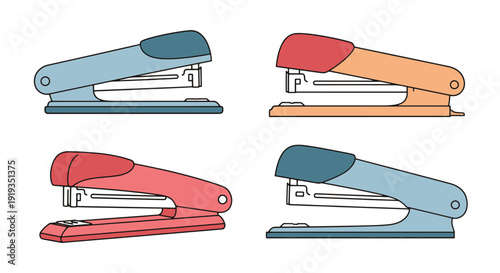 Stapler Line art creative abstract style vector