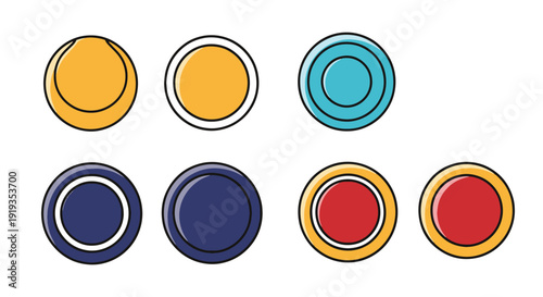 Stud Earring Line color filled abstract design dynamic style vector