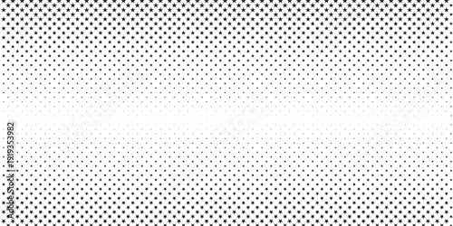Repeating dots gradation pattern background. Black fading comic pop art overlay backdrop. Raster effect wallpaper. Vector halftone