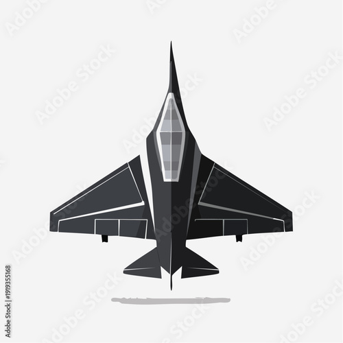 Modern stealth fighter jet aircraft vector illustration.