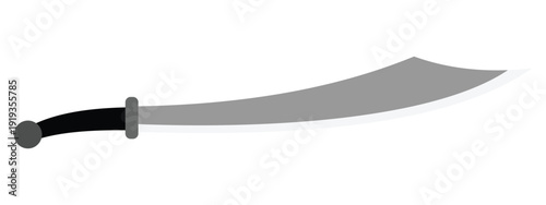 Scimitar Sword Vector Icons – Fantasy Blade Silhouettes for Game Design & Digital Projects