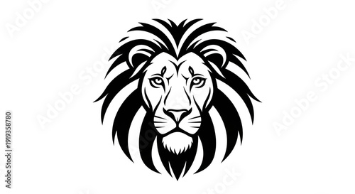 Wallpaper Mural Regal Lion Head Minimalist Vector Line Art Torontodigital.ca