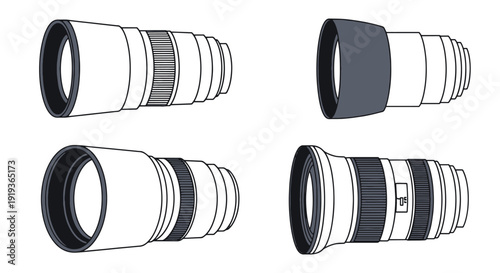 Konstfotografi Telephoto Lens Line creative smooth abstract vector