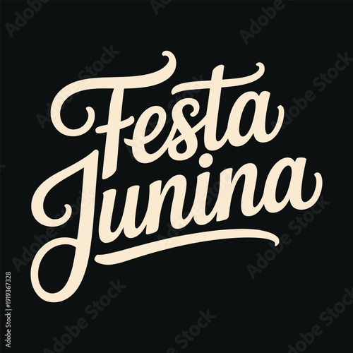 Festa Junina Lettering Vector Design