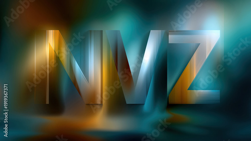 Colorful abstract design with NVZ text in the center