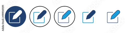 Edit icons with pencil and notepad for writing, editing, and note-taking functions