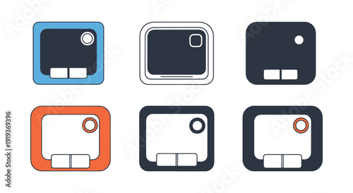 Trackpad Line art clean colorful vector