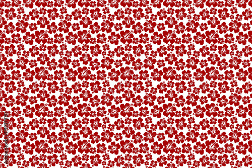 seamless pattern with red flowers