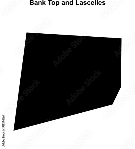 Bank Top and Lascelles (England) blank outline map