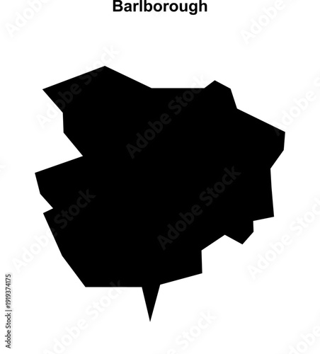 Barlborough (England) blank outline map
