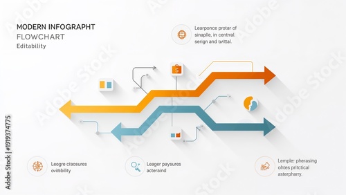 Infographic Flowchart Design Set
