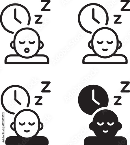 Isolated Nap Time Awareness Icon poster, Nap Time Awareness Icon illustration, Nap Time Awareness Icon design, Office Rest Reminder Graphic