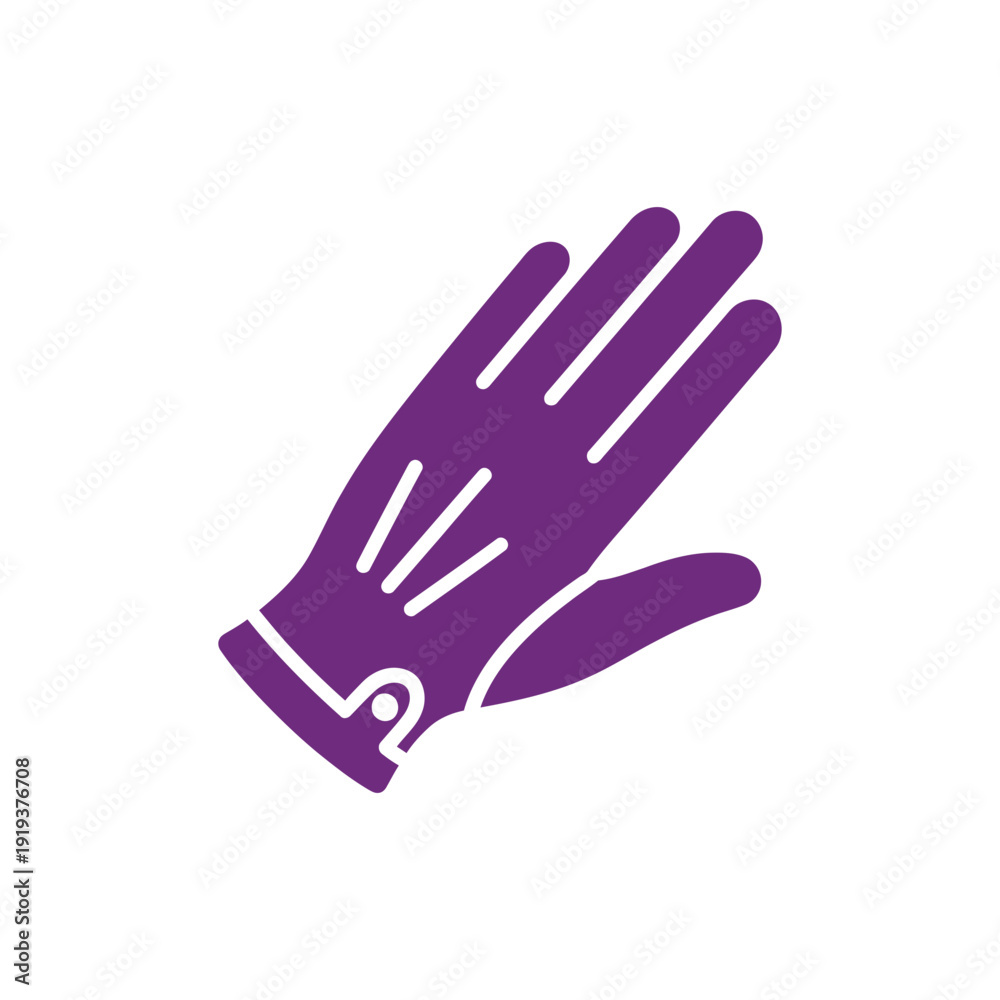 Obraz premium Elegant Purple Glove Action Direction Icon