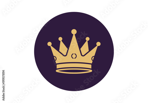 Golden Crown Icon Symbolizing Royal Power Leadership Authority Prestige Status Achievement Success Royalty Eminence