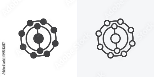 Antioxidant icon vector sign symbol isolated on white. Stroke and clipart style