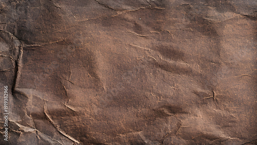 Old beige crumpled paper, Kraft paper texture, space for text photo. Bad condition abstract grunge old paper texture.