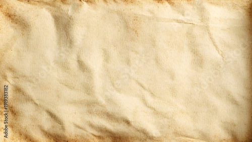 Vintage old paper background texture, brown aged crumpled parchment surface. Vector design.