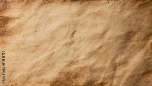 Bad condition abstract grunge old paper texture. Dark brown aged crumpled parchment surface. Vector iillustration.