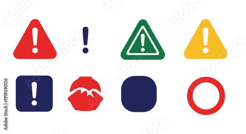 Warning Sign Line soft dynamic tone illustration