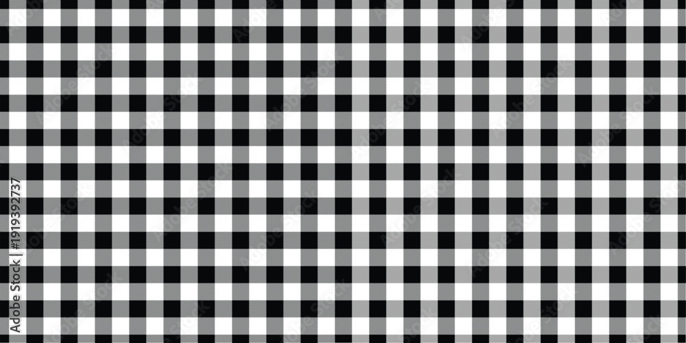 Foto Classic black and white gingham checkered pattern