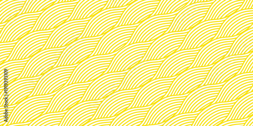  Seamless pasta background with wavy spaghetti lines. Abstract noodle vector pattern for Italian cuisine, culinary wallpaper, restaurant menu, food poster, packaging design and decorative template