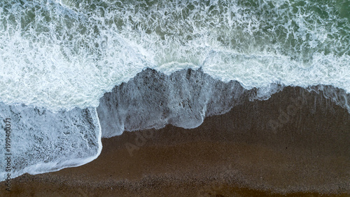 Wallpaper Mural Cinematic drone footage of waves crashing on the shore. Torontodigital.ca