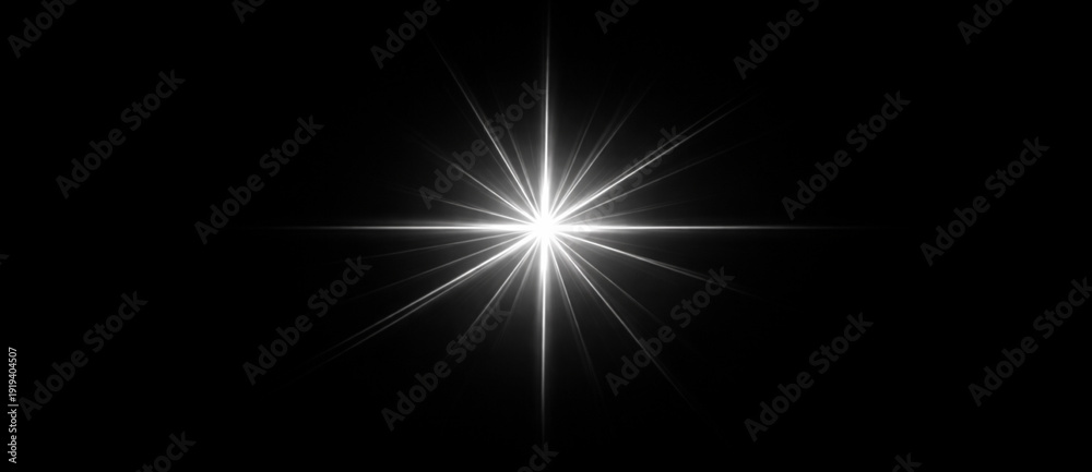 custom made wallpaper toronto digitalBright white star light flare with glowing rays and radiant burst, abstract shining energy effect on transparent background