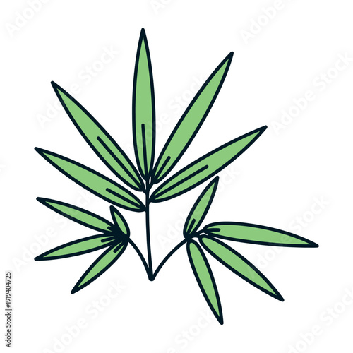 Wallpaper Mural Vibrant green cannabis leaves on white background Torontodigital.ca